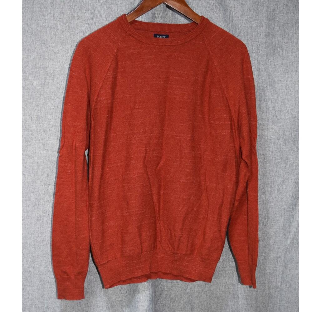 J.Crew Burnt Orange 100% Cotton Sweater Size Large